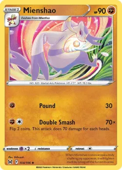 Mienshao #104/196 · Pokémon
