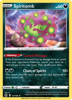 Spiritomb #117/196 · Pokémon