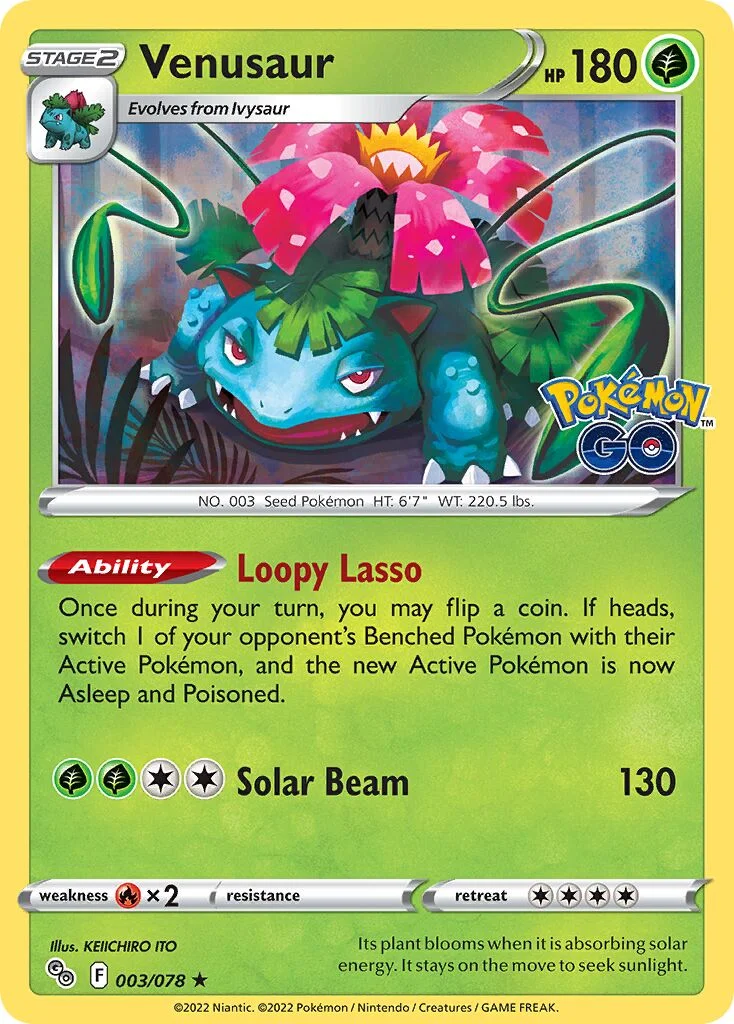 Venusaur 「PGO 003/078」「EN」