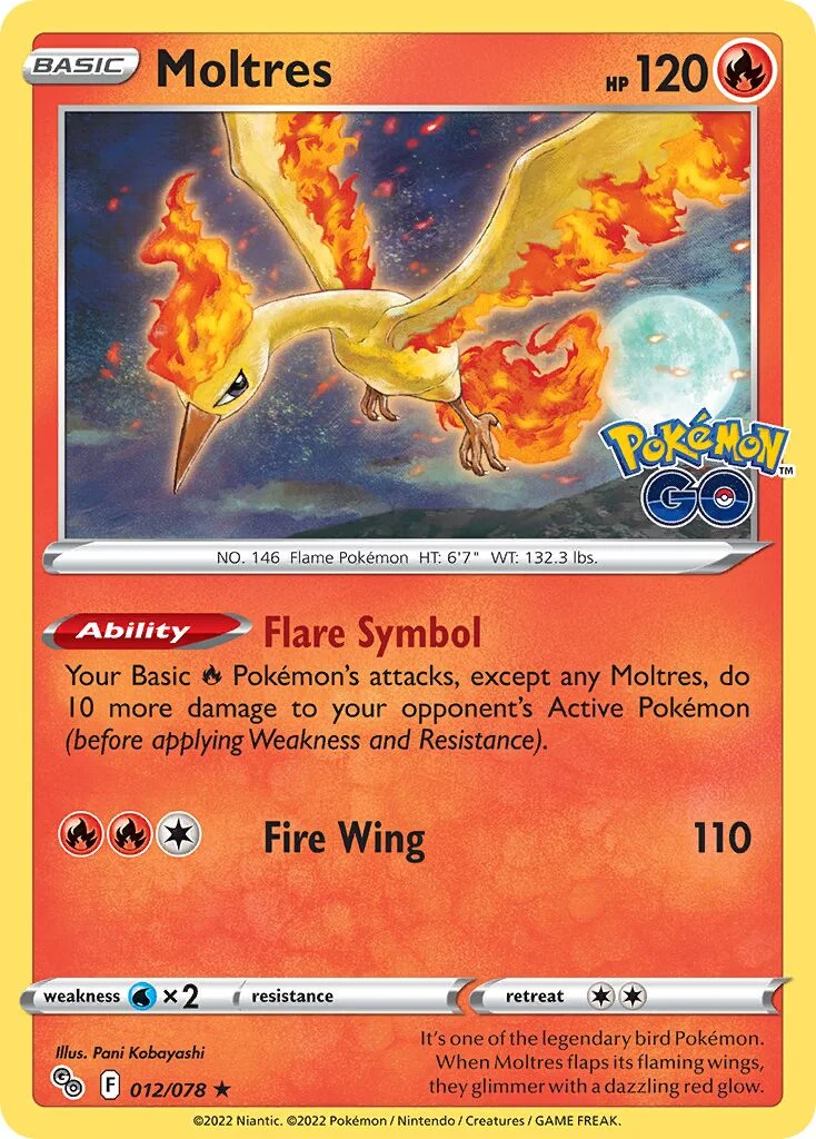 Moltres 「PGO 012/078」「EN」