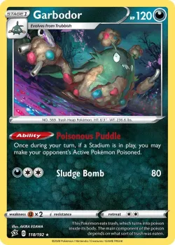 Garbodor #118/192 · Pokémon