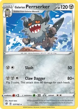 Galarian Perrserker #127/192 · Pokémon