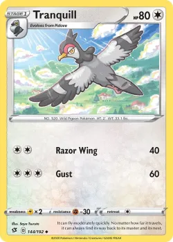 Tranquill #144/192 · Pokémon