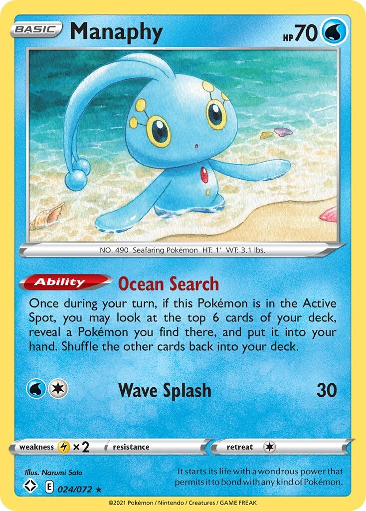 Manaphy 「SHF 024/072」「EN」