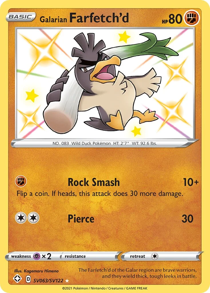 Galarian Farfetch'd 「SHF SV063/SV122」「EN」
