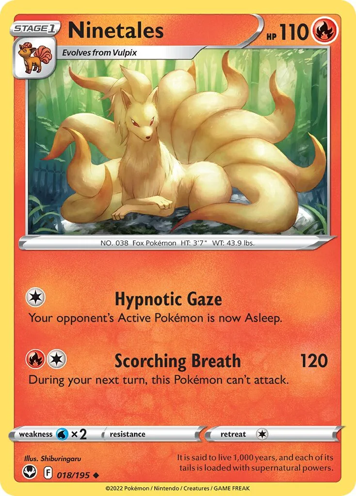 Ninetales 「SIT 018/195」「EN」
