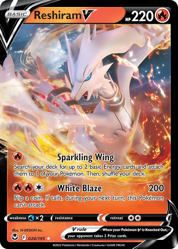 Reshiram V 「SIT 024/195」「EN」
