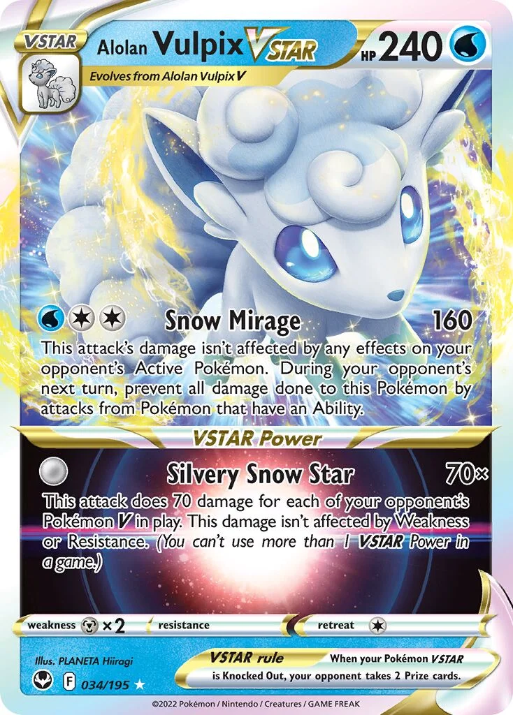 Alolan Vulpix VSTAR 「SIT 034/195」「EN」