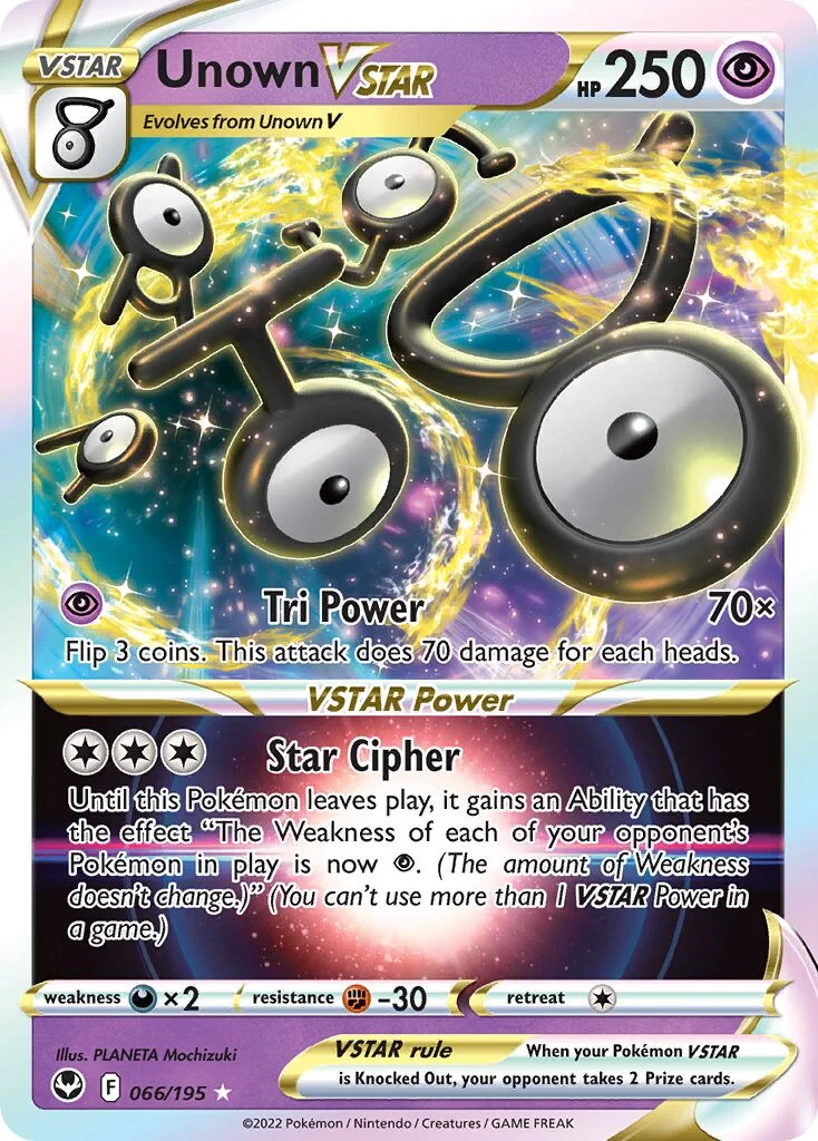 Unown VSTAR 「SIT 066/195」「EN」
