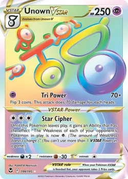 Unown VSTAR 「SIT 199/195」「EN」