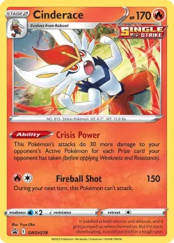 Cinderace 「SSP SWSH278」「EN」