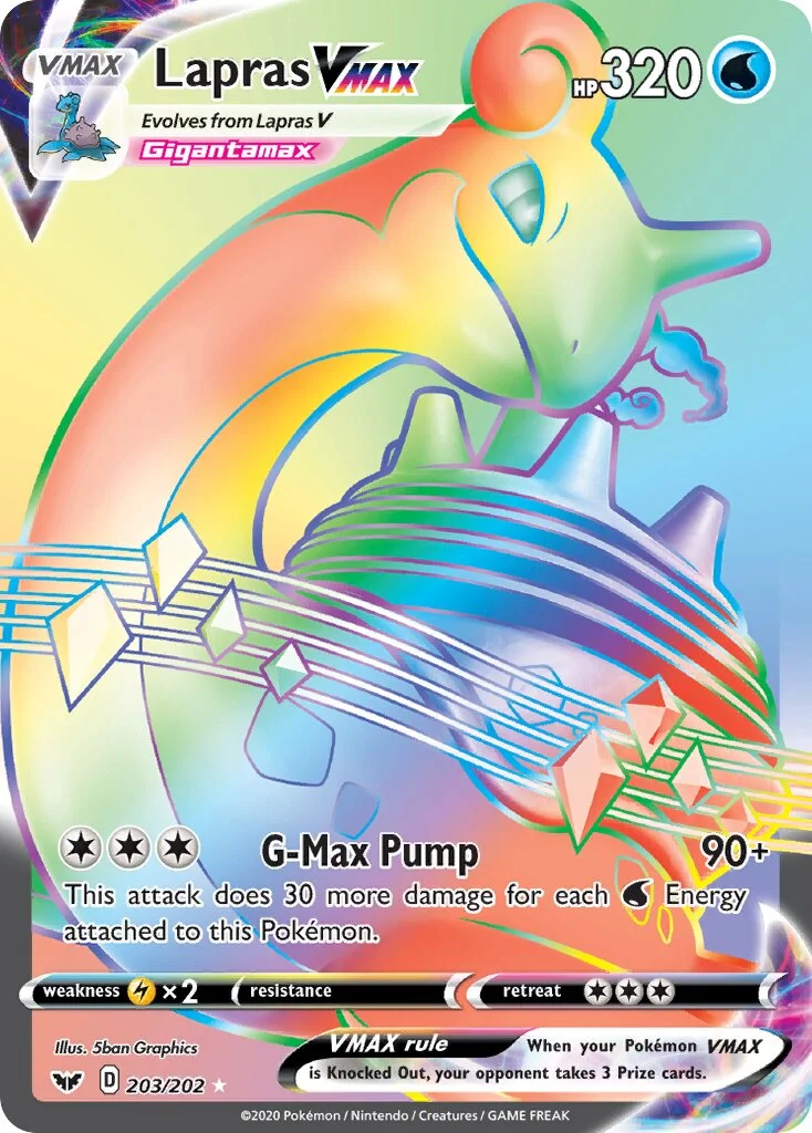 Lapras VMAX 「SSH 203/202」「EN」