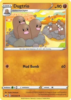 Dugtrio #093/202 · Pokémon