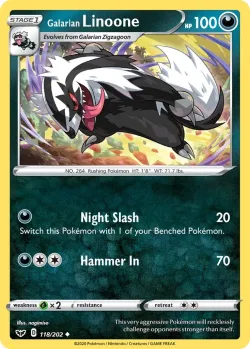 Galarian Linoone #118/202 · Pokémon