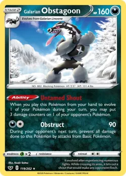 Galarian Obstagoon #119/202 · Pokémon