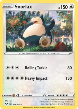 Snorlax #140/202 · Pokémon