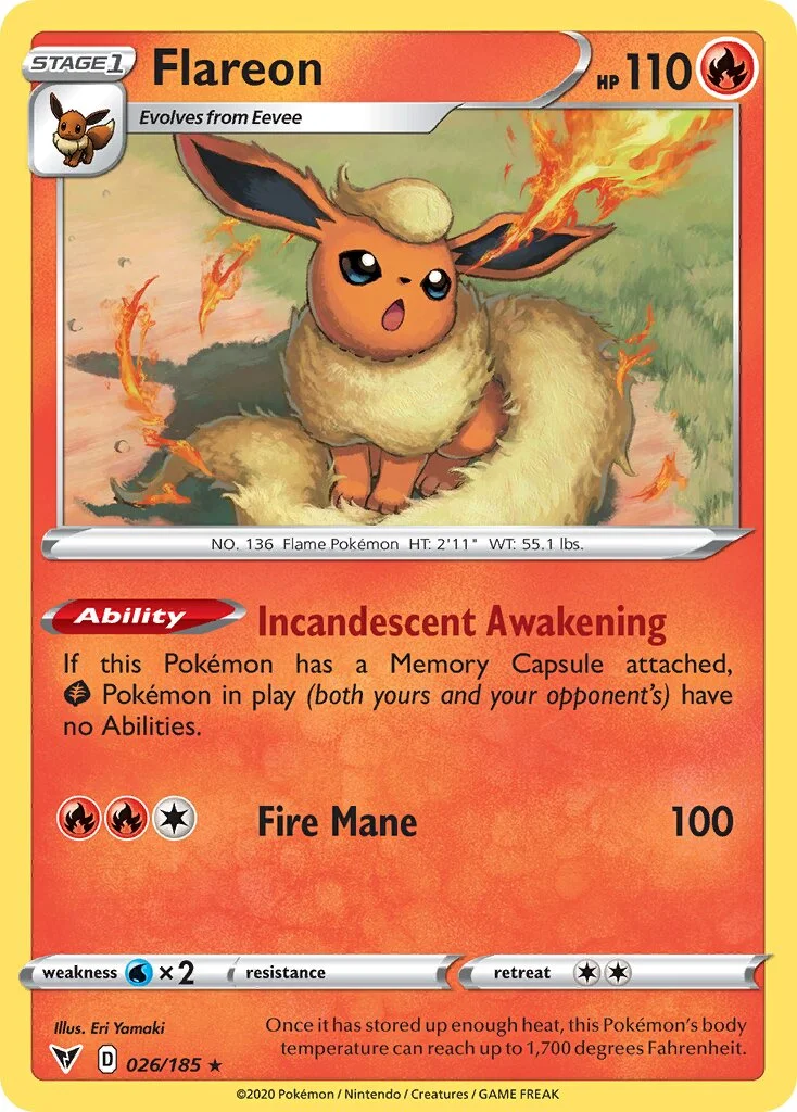 Flareon 「VIV 026/185」「EN」