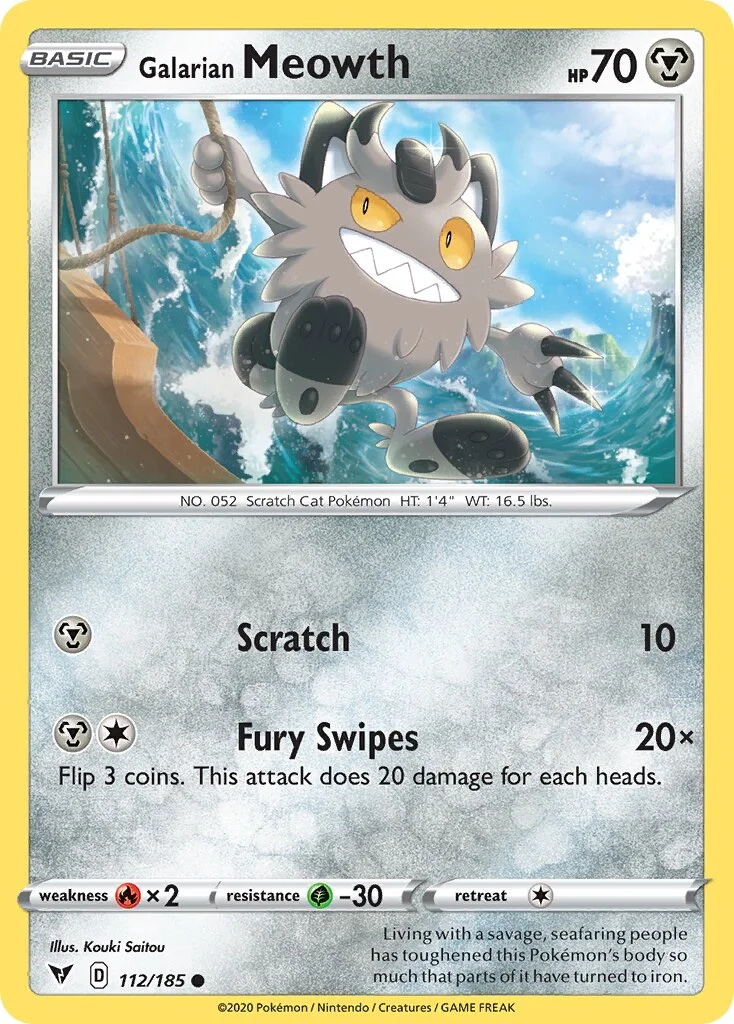 Galarian Meowth 「VIV 112/185」「EN」