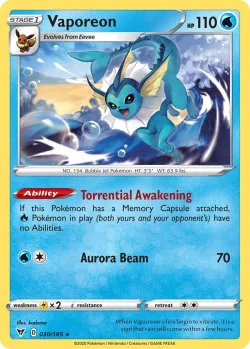 Vaporeon #030/185 · Pokémon
