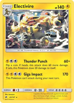 Electabuzz 「BATTLE_ACADEMY_2020_PIKACHU 43/156」「EN」