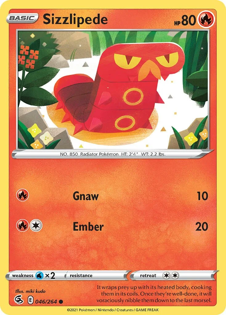Sizzlipede 「BATTLE_ACADEMY_2022_CINDERACE 046/264」「EN」