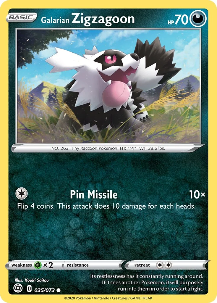 Galarian Zigzagoon 「BATTLE_ACADEMY_2022_EEVEE 035/073」「EN」