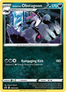 Galarian Obstagoon 「BATTLE_ACADEMY_2022_EEVEE SWSH193」「EN」
