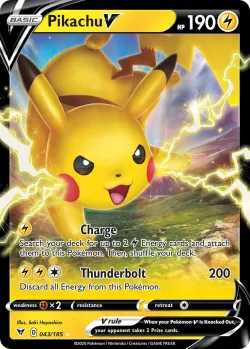 Pikachu V 「BATTLE_ACADEMY_2022_PIKACHU 043/185」「EN」