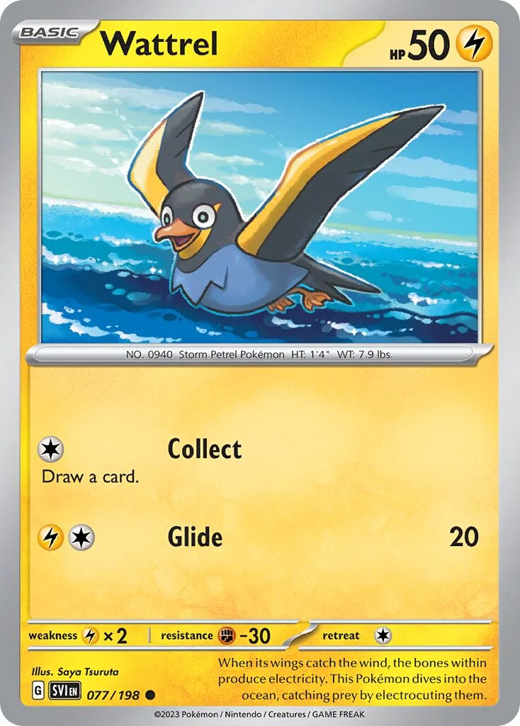 Wattrel 「BATTLE_ACADEMY_2024_PIKACHU 077/198」「EN」
