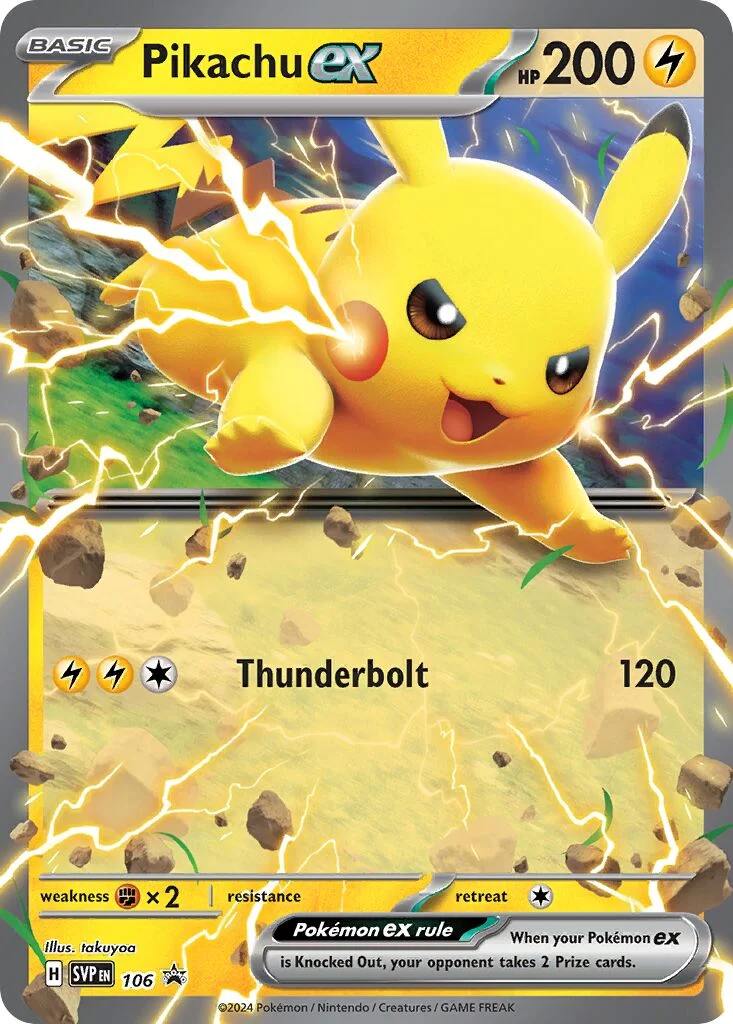 Pikachu ex 「BATTLE_ACADEMY_2024_PIKACHU 106」「EN」