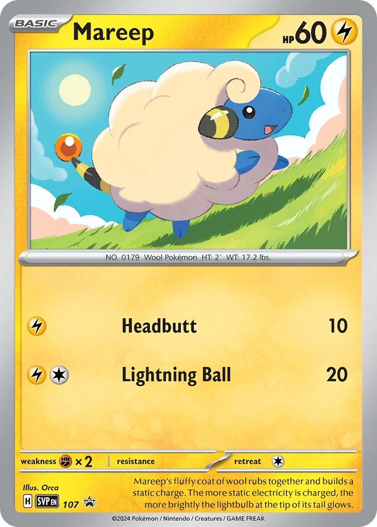 Mareep 「BATTLE_ACADEMY_2024_PIKACHU 107」「EN」