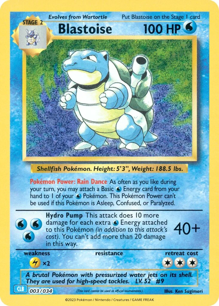 Blastoise 「CLB 003/034」「EN」
