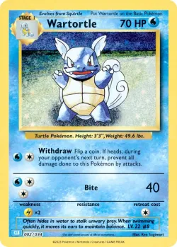 Wartortle 「CLB 002/034」「EN」