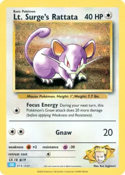 Lt. Surge's Rattata 「CLB 015/034」「EN」