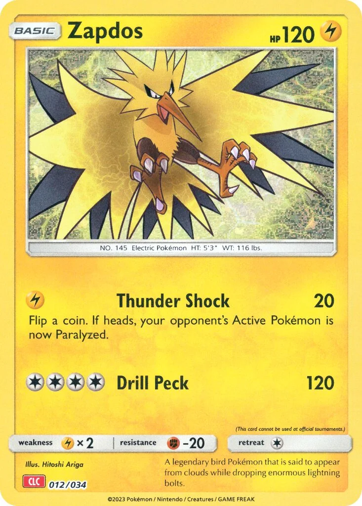 Zapdos 「CLC 012/034」「EN」