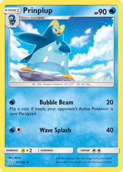 Prinplup 「SM_TRAINER_KIT_ALOLAN_SANDSLASH 33/156」「EN」