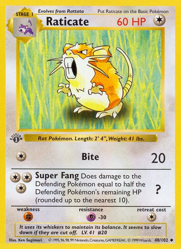 Raticate 「TRAINER_DECK_A 40/102」「EN」