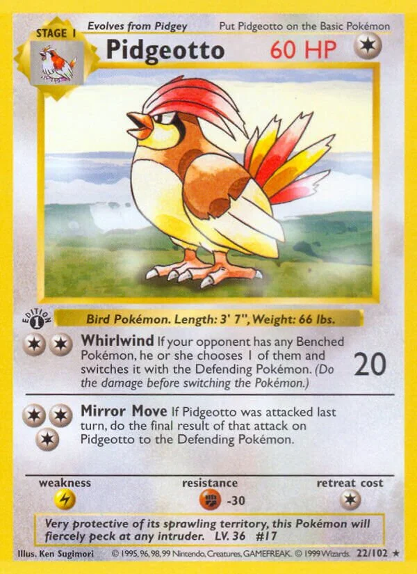 Pidgeotto 「TRAINER_DECK_B 22/102」「EN」