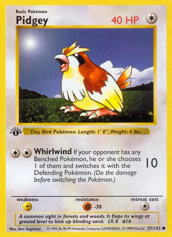 Pidgey 「TRAINER_DECK_B 57/102」「EN」