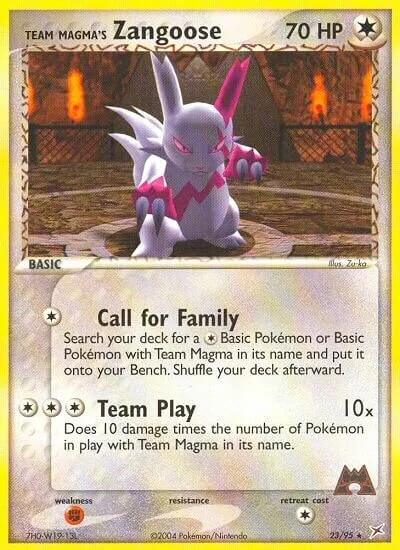 Team Magma's Zangoose 「WC_DECK_2004_MAGMA_SPIRIT 23/95」「EN」