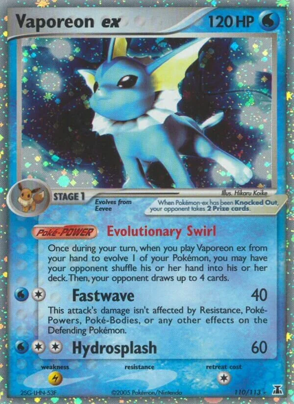 Vaporeon ex 「WC_DECK_2006_EEVEELUTIONS 110/113」「EN」