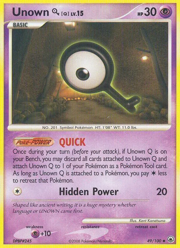 Unown Q 「WC_DECK_2010_POWER_COTTONWEED 49/100」「EN」