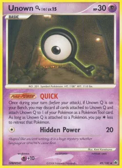 Unown Q 「WC_DECK_2010_POWER_COTTONWEED 49/100」「EN」