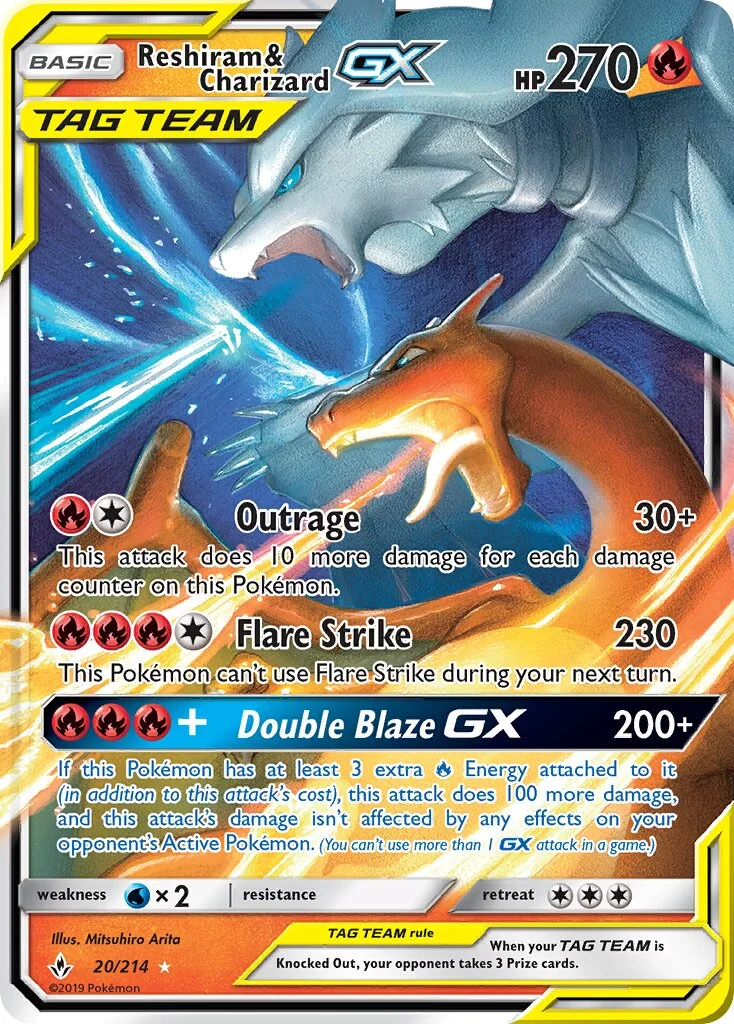 Reshiram & Charizard-GX 「WC_DECK_2019_FIRE_BOX 20/214」「EN」