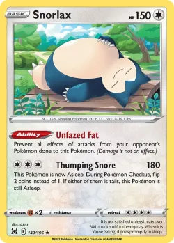 Snorlax 「WC_DECK_2023_COLORLESS_LUGIA 143/196」「EN」