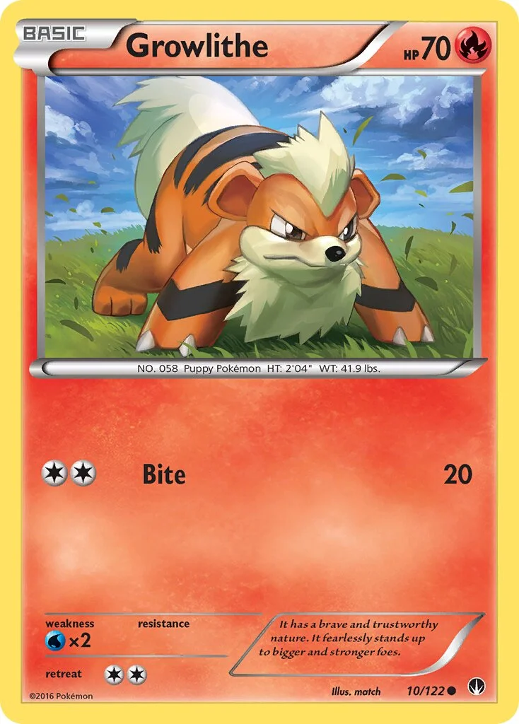 Growlithe 「BKP 10/122」「EN」