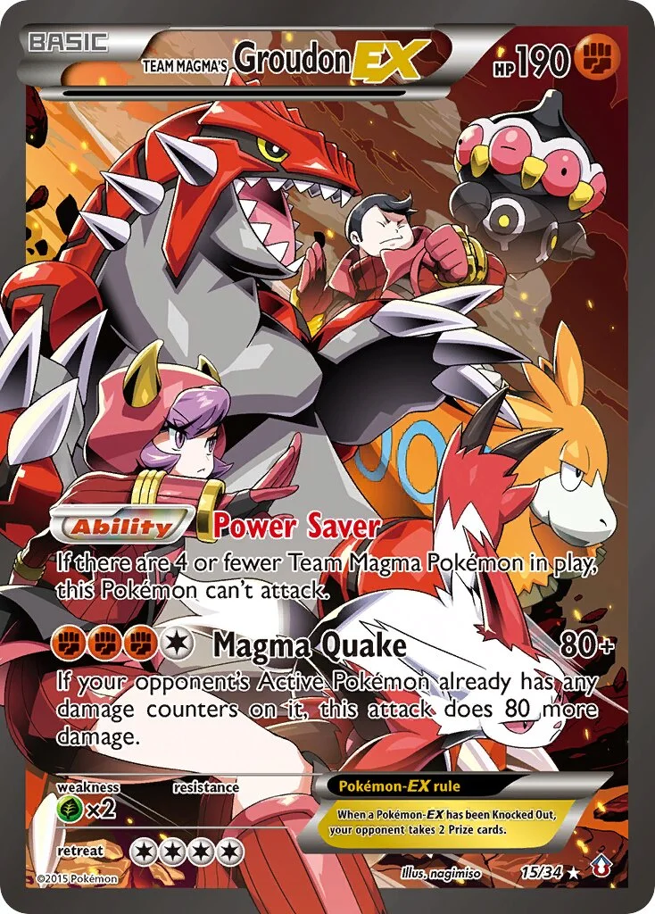 Team Magma's Groudon-EX 「DCR 15/34」「EN」