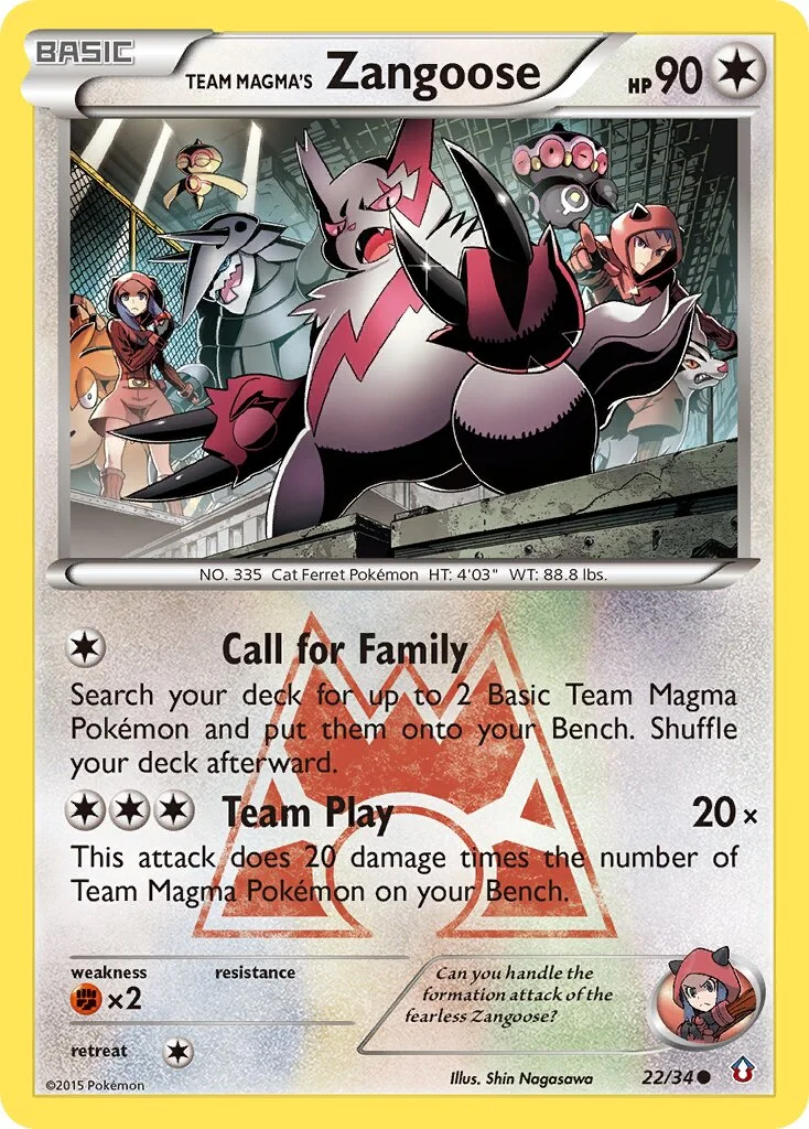 Team Magma's Zangoose 「DCR 22/34」「EN」