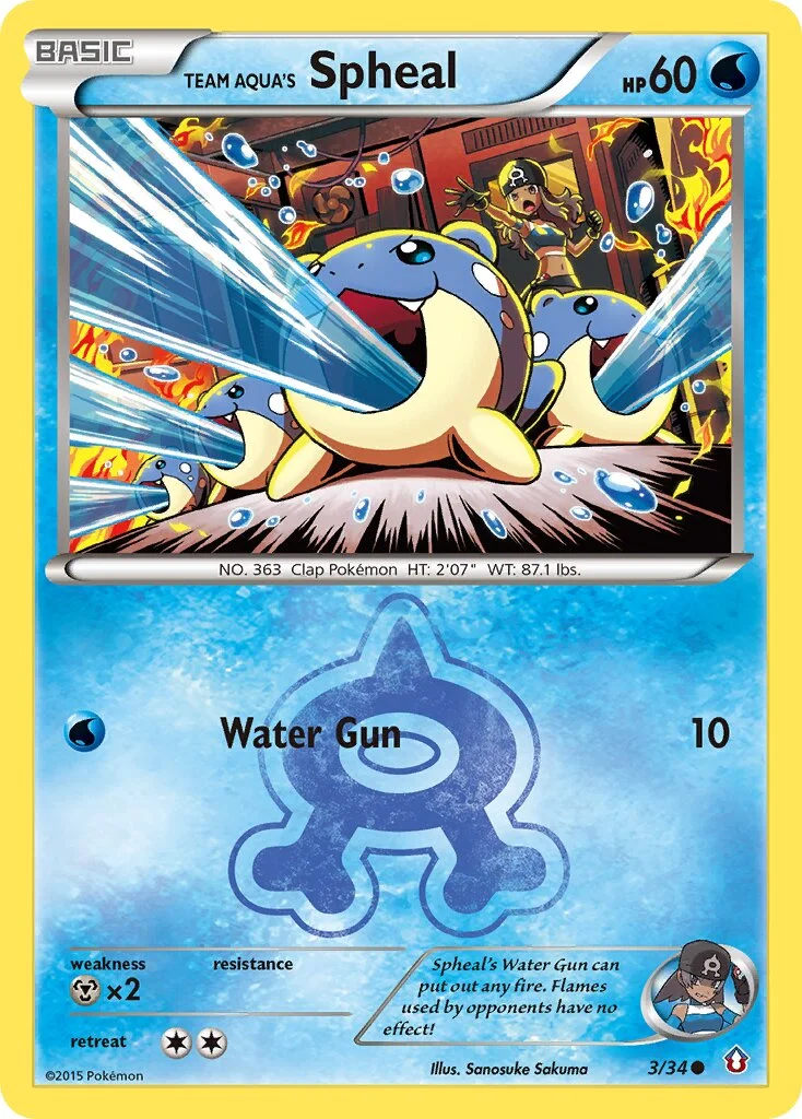 Team Aqua's Spheal 「DCR 3/34」「EN」