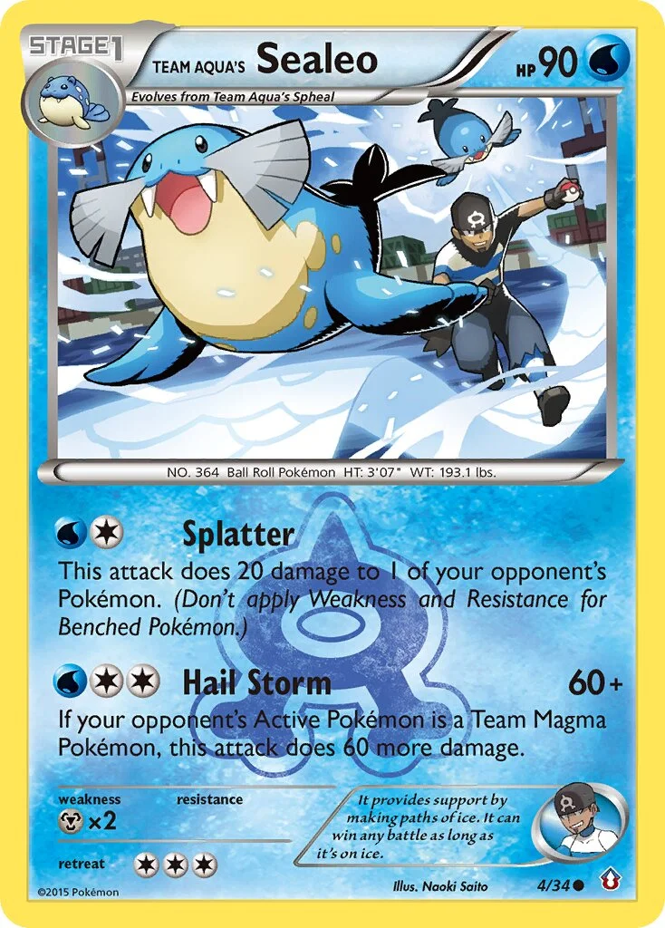Team Aqua's Sealeo 「DCR 4/34」「EN」